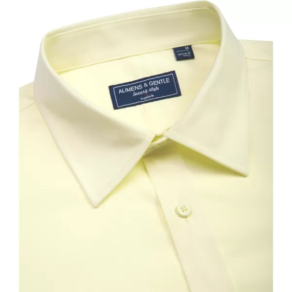 Alimens &amp; Gentle Mens Short Sleeve Dress Shirts Regular Fit Cotton Stretch Wrinkle-Resistant Button Down Shirts