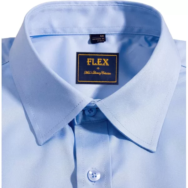 Alimens &amp; Gentle Mens Short Sleeve Dress Shirts Wrinkle Free Solid Casual Button Down Shirts with Pocket