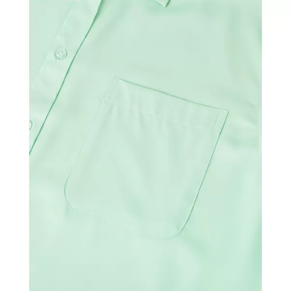 Alimens &amp; Gentle Mens Short Sleeve Dress Shirts Wrinkle Free Solid Casual Button Down Shirts with Pocket