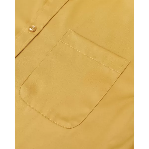 Alimens &amp; Gentle Mens Short Sleeve Dress Shirts Wrinkle Free Solid Casual Button Down Shirts with Pocket