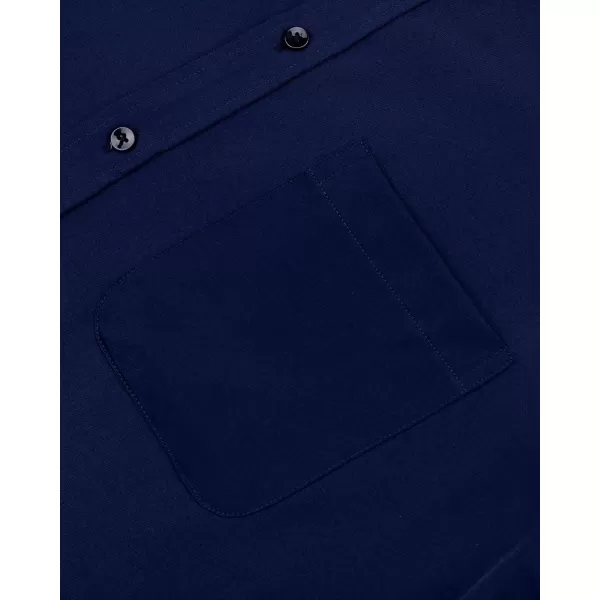 Alimens &amp; Gentle Mens Short Sleeve Dress Shirts Wrinkle Free Solid Casual Button Down Shirts with Pocket