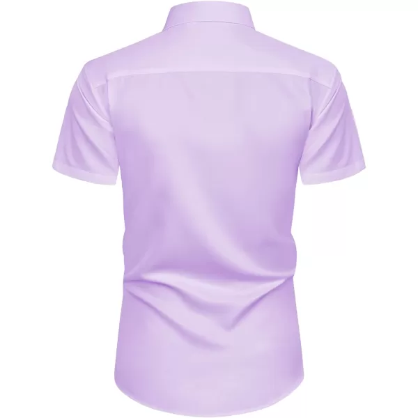 Alimens &amp; Gentle Mens Short Sleeve Dress Shirts Wrinkle Free Solid Casual Button Down Shirts with Pocket
