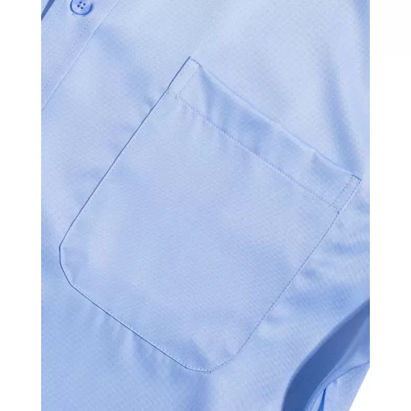 Alimens &amp; Gentle Mens Short Sleeve Dress Shirts Wrinkle Free Solid Casual Button Down Shirts with Pocket