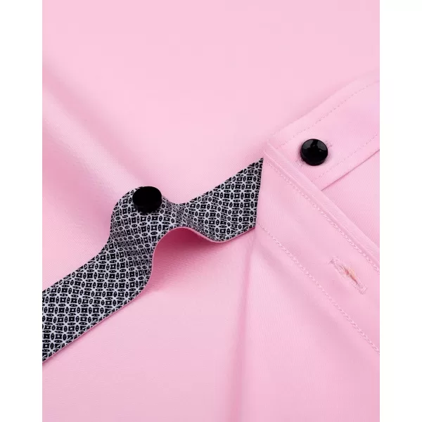 Alimens &amp; Gentle Mens Short Sleeve Dress Shirts Wrinkle Free Solid Casual Button Down Shirts with Pocket
