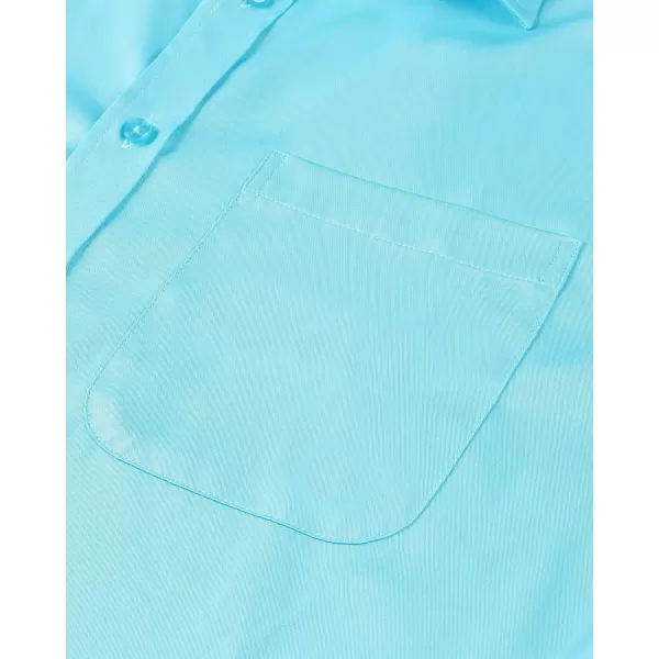 Alimens &amp; Gentle Mens Short Sleeve Dress Shirts Wrinkle Free Solid Casual Button Down Shirts with Pocket