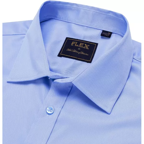 Alimens &amp; Gentle Mens Short Sleeve Dress Shirts Wrinkle Free Solid Casual Button Down Shirts with Pocket