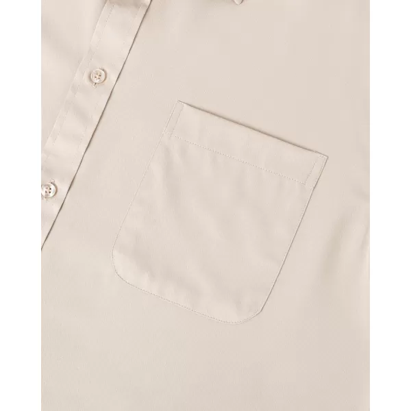 Alimens &amp; Gentle Mens Short Sleeve Dress Shirts Wrinkle Free Solid Casual Button Down Shirts with Pocket