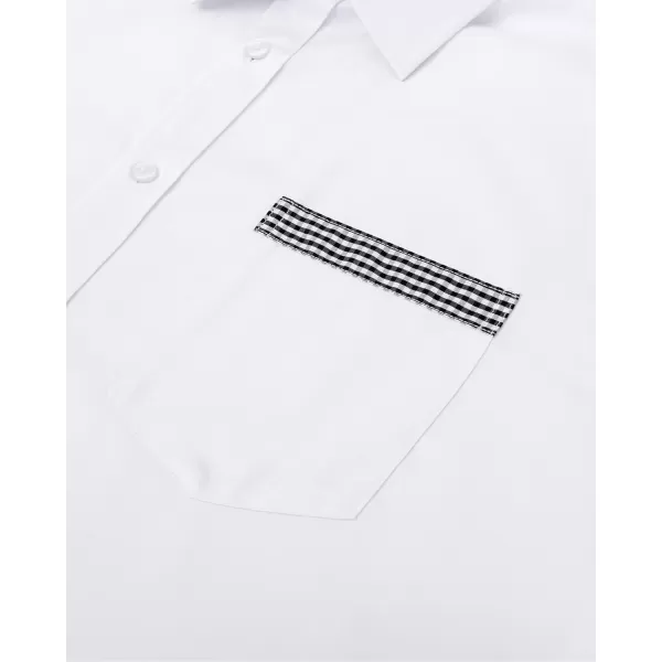 Alimens &amp; Gentle Mens Short Sleeve Dress Shirts Wrinkle Free Solid Casual Button Down Shirts with Pocket
