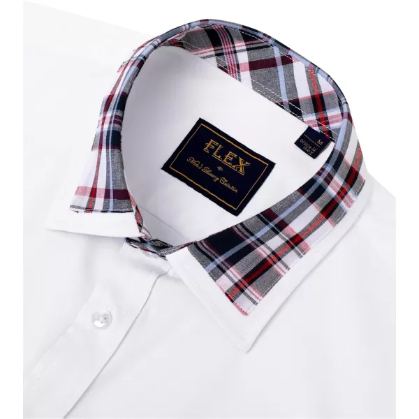 Alimens &amp; Gentle Mens Short Sleeve Dress Shirts Wrinkle Free Solid Casual Button Down Shirts with Pocket