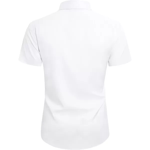 Alimens &amp; Gentle Mens Short Sleeve Dress Shirts Wrinkle Free Solid Casual Button Down Shirts with Pocket