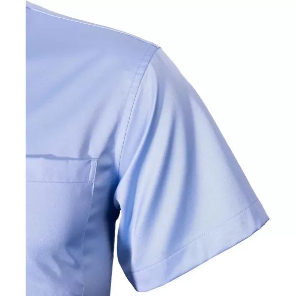 Alimens &amp; Gentle Mens Short Sleeve Dress Shirts Wrinkle Free Solid Casual Button Down Shirts with Pocket