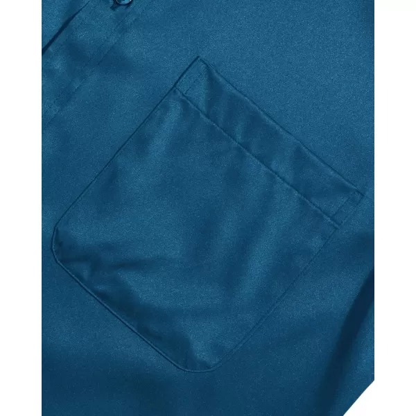 Alimens &amp; Gentle Mens Short Sleeve Dress Shirts Wrinkle Free Solid Casual Button Down Shirts with Pocket