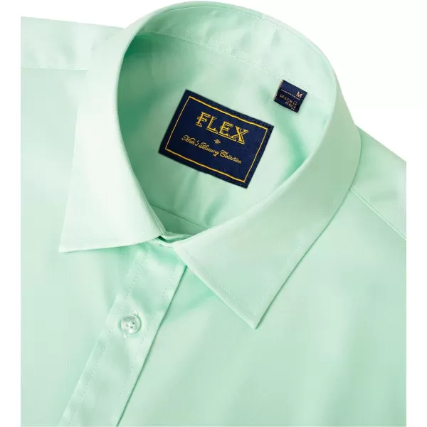 Alimens &amp; Gentle Mens Short Sleeve Dress Shirts Wrinkle Free Solid Casual Button Down Shirts with Pocket