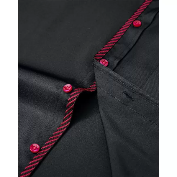 Alimens &amp; Gentle Mens Short Sleeve Dress Shirts Wrinkle Free Solid Casual Button Down Shirts with Pocket