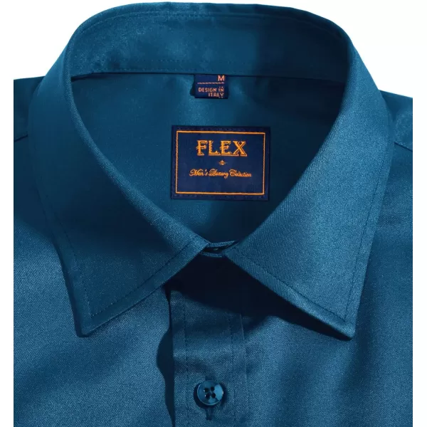 Alimens &amp; Gentle Mens Short Sleeve Dress Shirts Wrinkle Free Solid Casual Button Down Shirts with Pocket