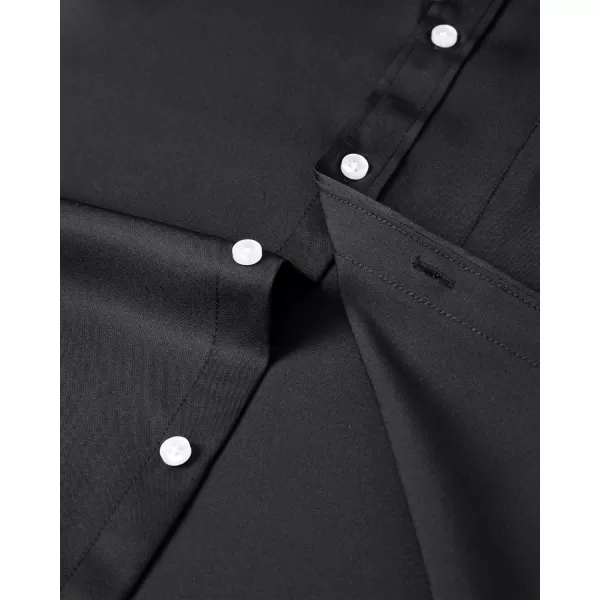 Alimens &amp; Gentle Mens Short Sleeve Dress Shirts Wrinkle Free Solid Casual Button Down Shirts with Pocket