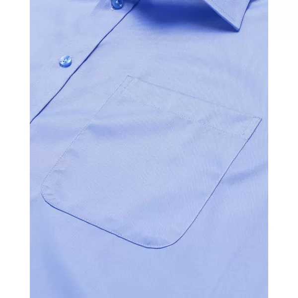 Alimens &amp; Gentle Mens Short Sleeve Dress Shirts Wrinkle Free Solid Casual Button Down Shirts with Pocket