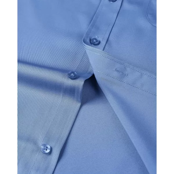 Alimens &amp; Gentle Mens Short Sleeve Dress Shirts Wrinkle Free Solid Casual Button Down Shirts with Pocket