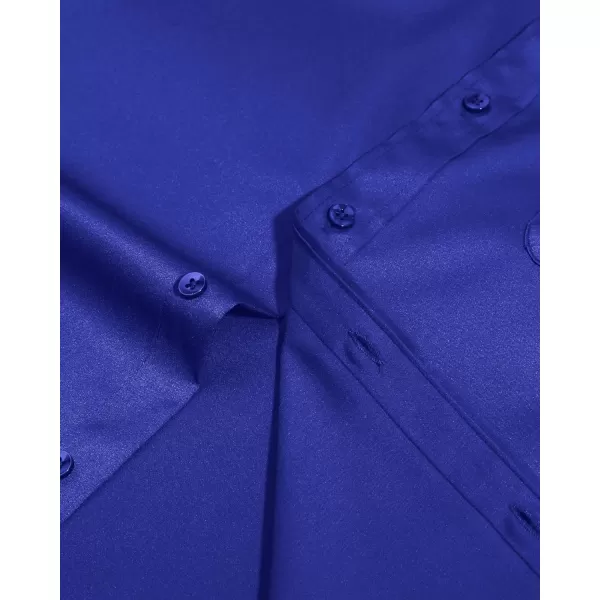 Alimens &amp; Gentle Mens Short Sleeve Dress Shirts Wrinkle Free Solid Casual Button Down Shirts with Pocket