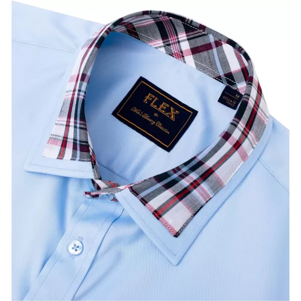Alimens &amp; Gentle Mens Short Sleeve Dress Shirts Wrinkle Free Solid Casual Button Down Shirts with Pocket