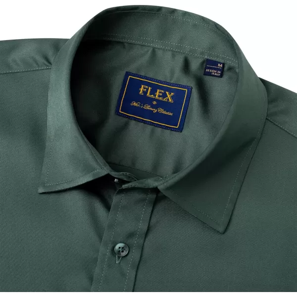 Alimens &amp; Gentle Mens Short Sleeve Dress Shirts Wrinkle Free Solid Casual Button Down Shirts with Pocket
