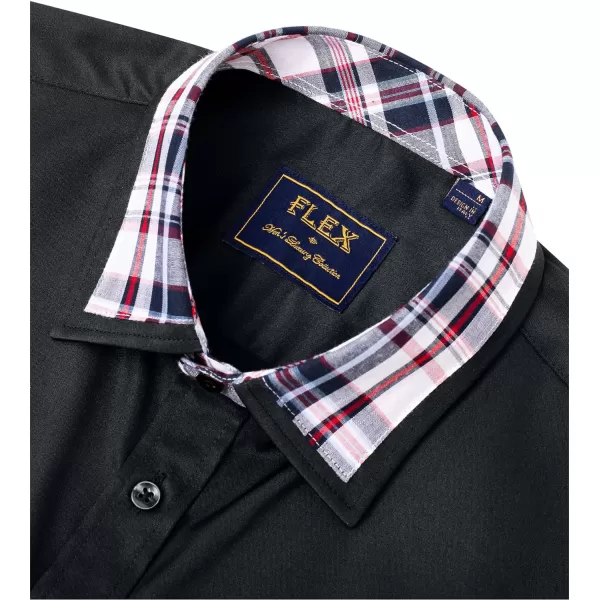 Alimens &amp; Gentle Mens Short Sleeve Dress Shirts Wrinkle Free Solid Casual Button Down Shirts with Pocket
