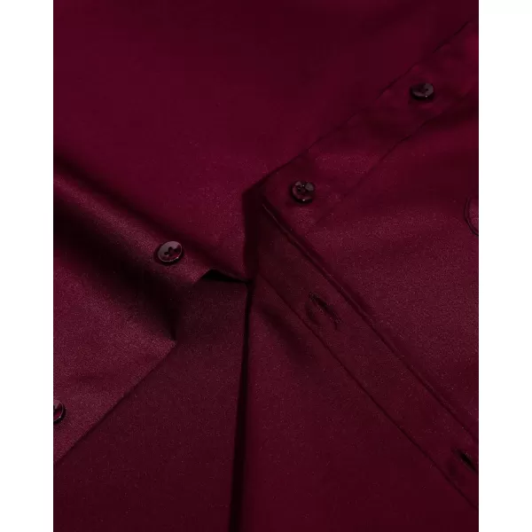Alimens &amp; Gentle Mens Short Sleeve Dress Shirts Wrinkle Free Solid Casual Button Down Shirts with Pocket