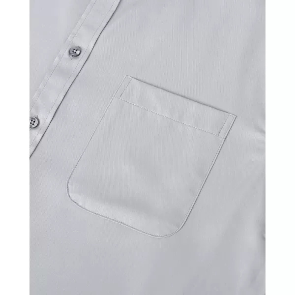 Alimens &amp; Gentle Mens Short Sleeve Dress Shirts Wrinkle Free Solid Casual Button Down Shirts with Pocket