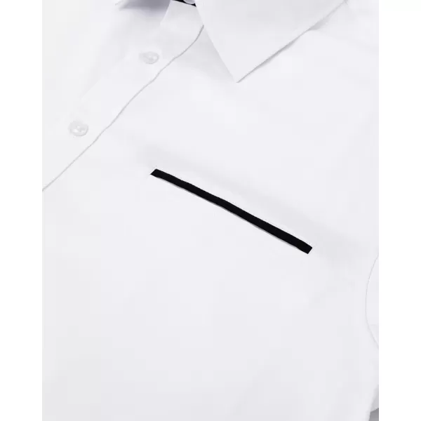 Alimens &amp; Gentle Mens Short Sleeve Dress Shirts Wrinkle Free Solid Casual Button Down Shirts with Pocket