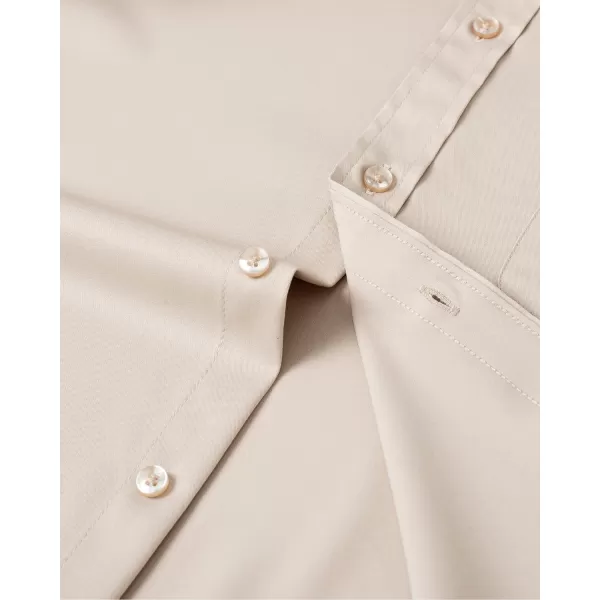 Alimens &amp; Gentle Mens Short Sleeve Dress Shirts Wrinkle Free Solid Casual Button Down Shirts with Pocket