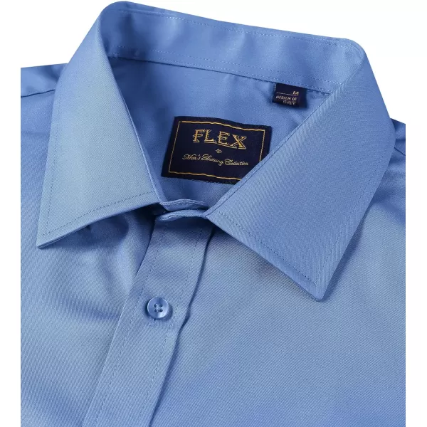 Alimens &amp; Gentle Mens Short Sleeve Dress Shirts Wrinkle Free Solid Casual Button Down Shirts with Pocket