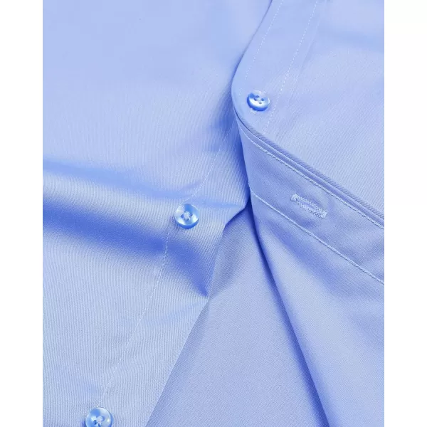Alimens &amp; Gentle Mens Short Sleeve Dress Shirts Wrinkle Free Solid Casual Button Down Shirts with Pocket