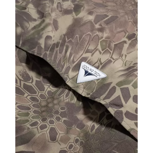Alimens &amp; Gentle Mens Short Sleeve Fishing Shirt Camouflage Quick Dry Outdoor Sun Protection Shirts