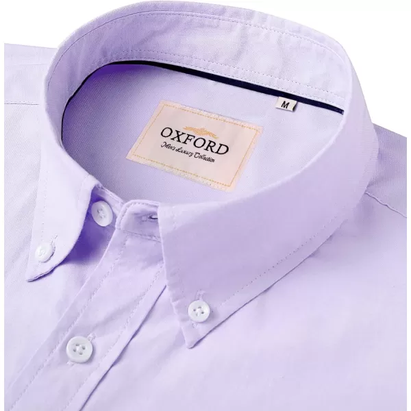 Alimens &amp; Gentle Men's Short Sleeve Oxford Shirt Regular Fit Button Down Collar Shirts with Pocket