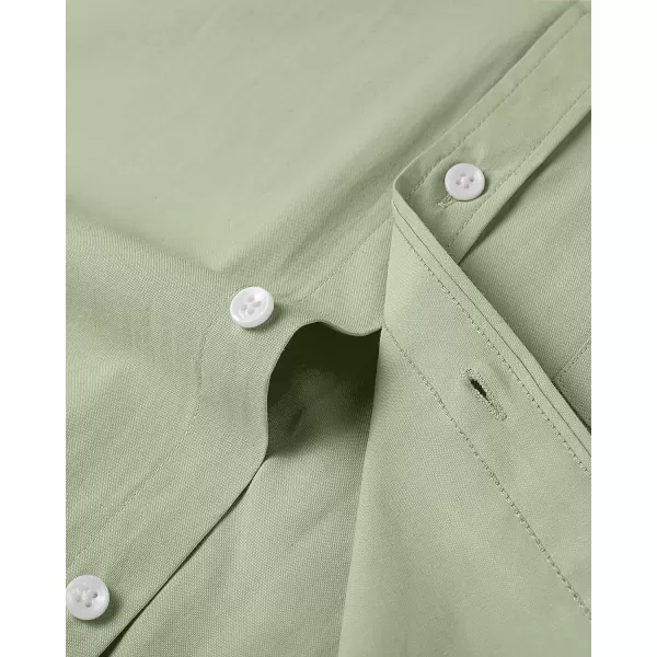 Alimens &amp; Gentle Men's Short Sleeve Oxford Shirt Regular Fit Button Down Collar Shirts with Pocket