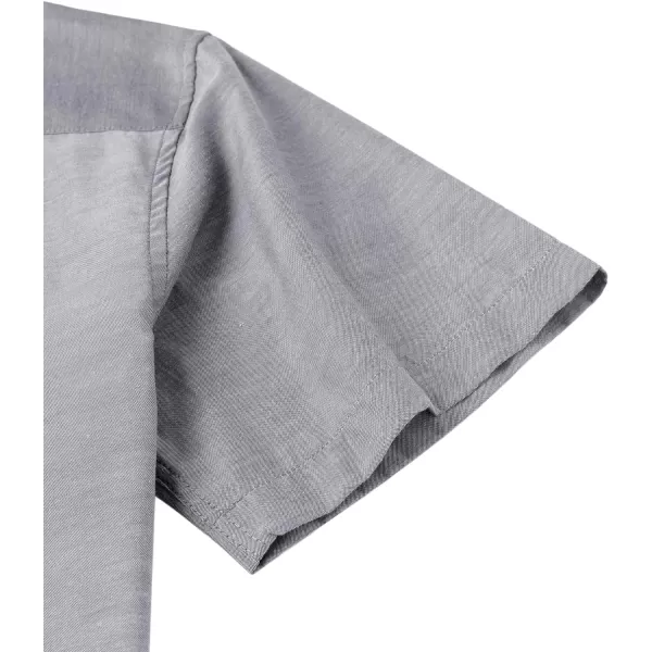 Alimens &amp; Gentle Men's Short Sleeve Oxford Shirt Regular Fit Button Down Collar Shirts with Pocket