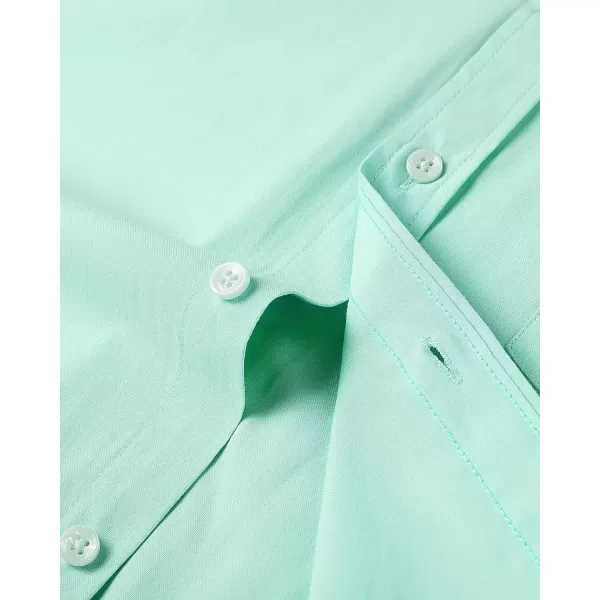 Alimens &amp; Gentle Men's Short Sleeve Oxford Shirt Regular Fit Button Down Collar Shirts with Pocket
