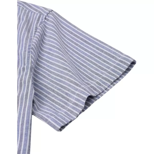 Alimens &amp; Gentle Men's Short Sleeve Oxford Shirt Regular Fit Button Down Collar Shirts with Pocket