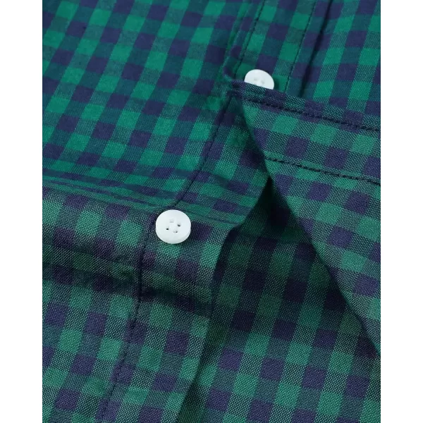 Alimens &amp; Gentle Men's Short Sleeve Oxford Shirt Regular Fit Button Down Collar Shirts with Pocket