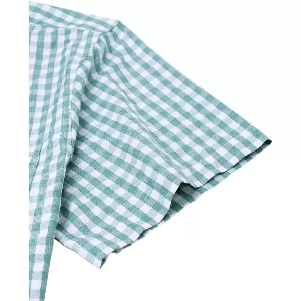 Alimens &amp; Gentle Men's Short Sleeve Oxford Shirt Regular Fit Button Down Collar Shirts with Pocket