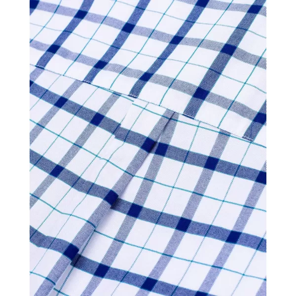 Alimens &amp; Gentle Men's Short Sleeve Oxford Shirt Regular Fit Button Down Collar Shirts with Pocket