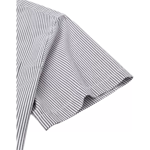 Alimens &amp; Gentle Men's Short Sleeve Oxford Shirt Regular Fit Button Down Collar Shirts with Pocket
