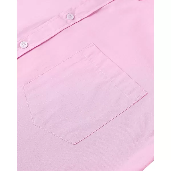 Alimens &amp; Gentle Men's Short Sleeve Oxford Shirt Regular Fit Button Down Collar Shirts with Pocket