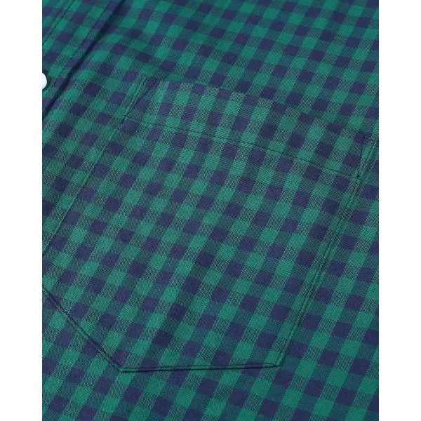 Alimens &amp; Gentle Men's Short Sleeve Oxford Shirt Regular Fit Button Down Collar Shirts with Pocket