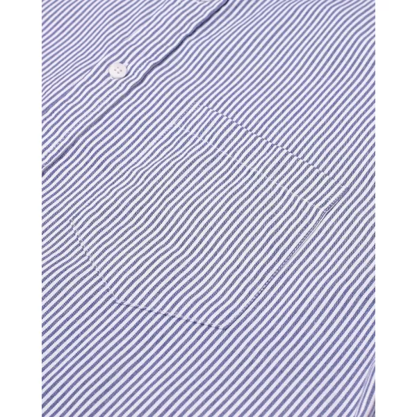 Alimens &amp; Gentle Men's Short Sleeve Oxford Shirt Regular Fit Button Down Collar Shirts with Pocket