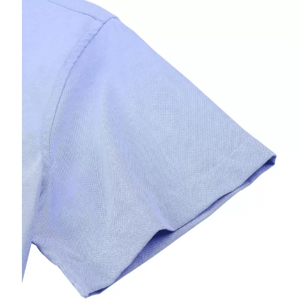 Alimens &amp; Gentle Men's Short Sleeve Oxford Shirt Regular Fit Button Down Collar Shirts with Pocket