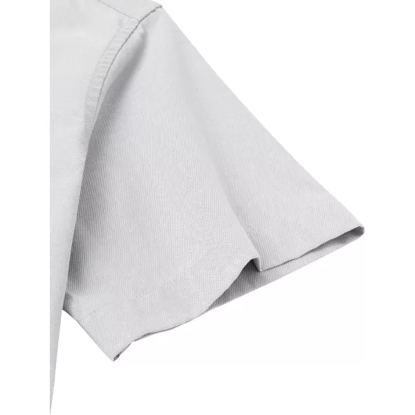Alimens &amp; Gentle Men's Short Sleeve Oxford Shirt Regular Fit Button Down Collar Shirts with Pocket
