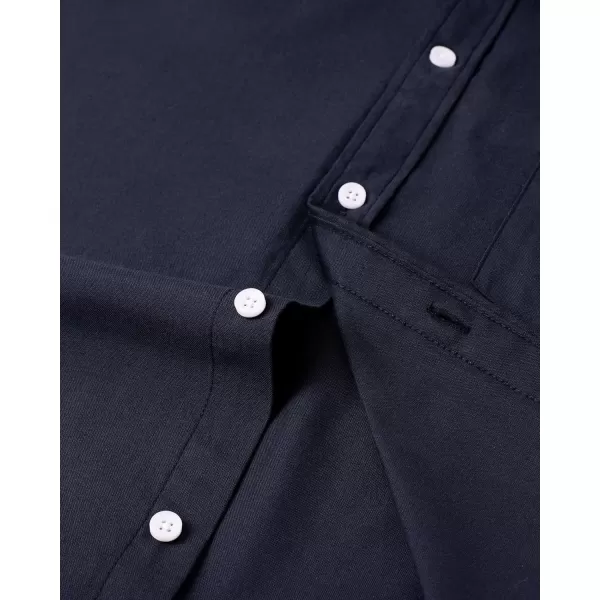 Alimens &amp; Gentle Men's Short Sleeve Oxford Shirt Regular Fit Button Down Collar Shirts with Pocket