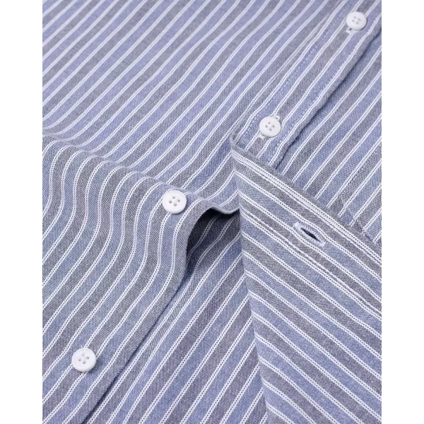Alimens &amp; Gentle Men's Short Sleeve Oxford Shirt Regular Fit Button Down Collar Shirts with Pocket