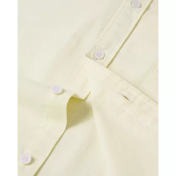 Alimens &amp; Gentle Men's Short Sleeve Oxford Shirt Regular Fit Button Down Collar Shirts with Pocket